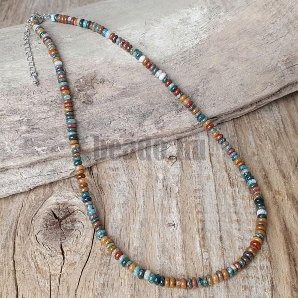 Choker nyaklnc rondell 4x2 mm tengeri jspis