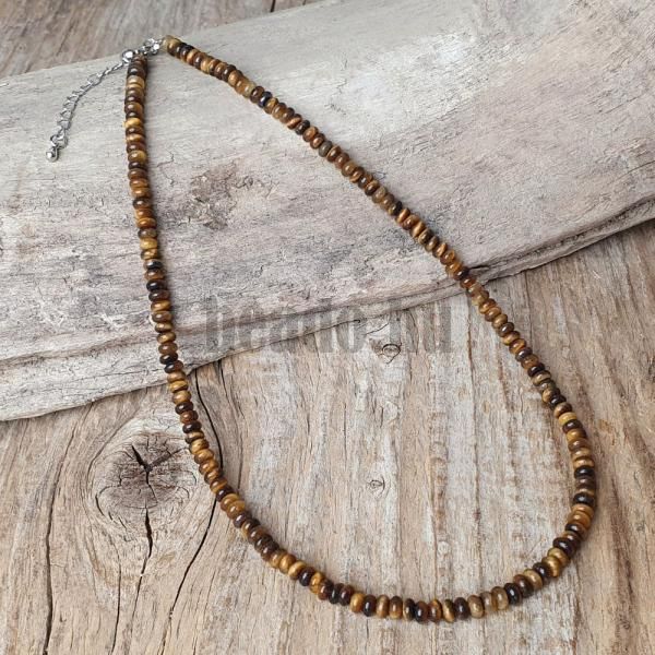 Choker nyaklnc rondell 4x2 mm tigrisszem