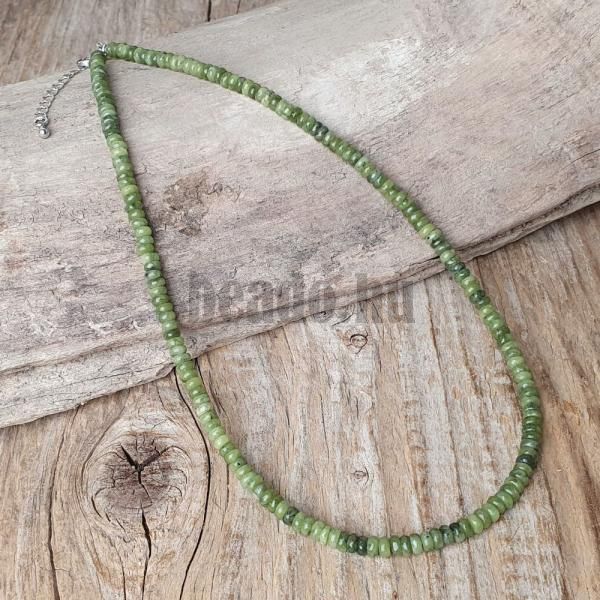 Choker nyaklnc rondell 4x2 mm Jadeit Taiwan