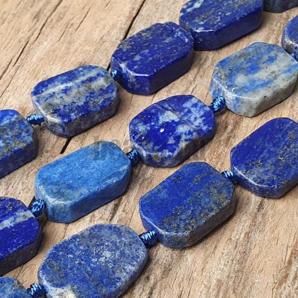 Lapis lazuli gyngyk 10x15 mm tglalapok flhossz zsinr