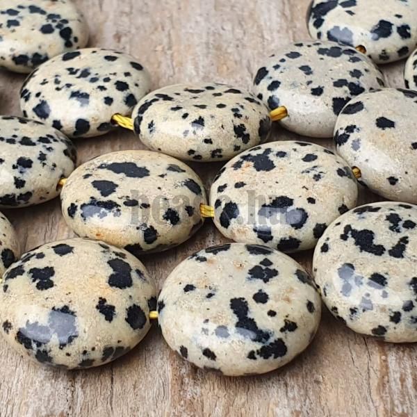 Dalmata jspis gyngyk 15 mm lemez zsinr